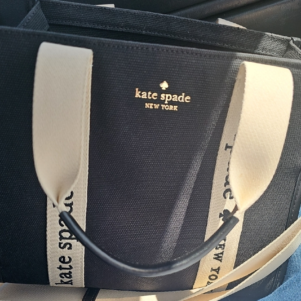 Kate Spade Black and Cream Tote Bag